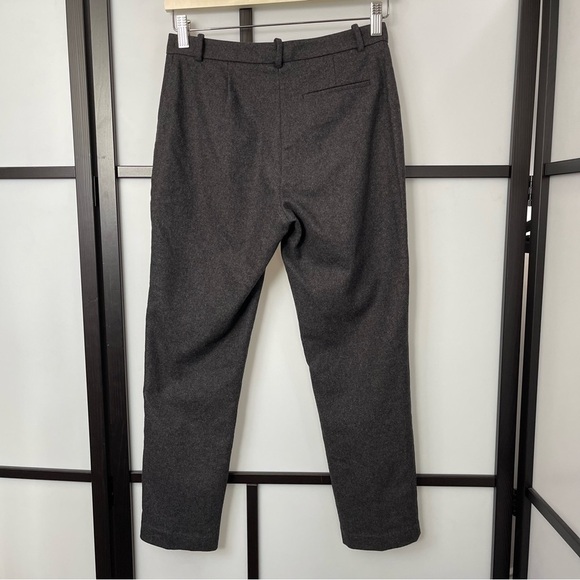 [0] Aritzia Wilfred Dark Grey Wool Knit Structured Trousers with Silver Zippers - Picture 7 of 14